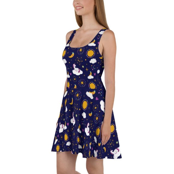 Plus Size Unicorn Moon Pin Up Dress - Picture 4 of 9